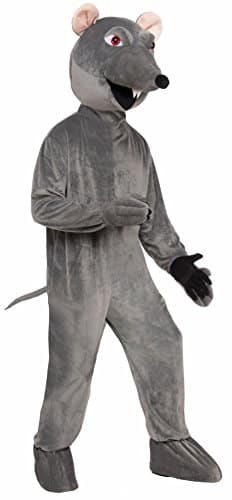 Forum Men'S Deluxe Plush Rat Mascot Costume, Gray, Std