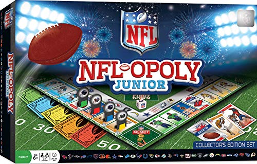 Masterpieces Nfl Opoly Junior Board Game, Collector'S Edition Set, For Players, Ages +
