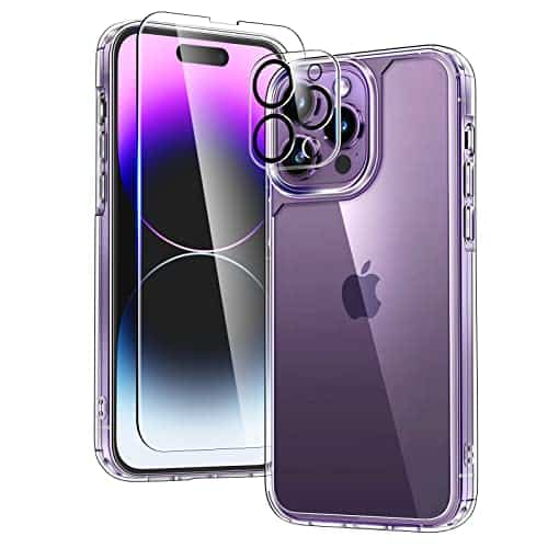 Tauri For Iphone Pro Max Case, [In ] X Clear Case [Not Yellowing] With X Tempered Glass Screen Protector + X Camera Lens Protector, [Military Grade Drop Protection] Phone Case Inch