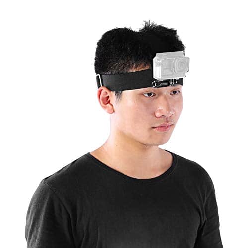 Action Camera Head Mount Strap, Hands Free Video Camcorder Wearing Headband Elastic Headband Head Strap Belt Mount