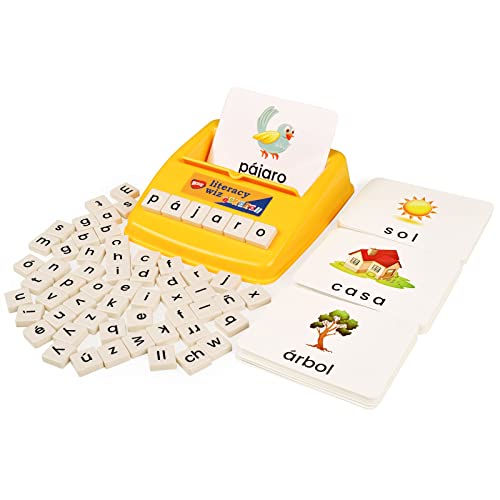 Bohs Spanish Literacy Wiz Spelling Game   Espanol Lower Case Flash Cards   Preschool Language Learning Educational Toys