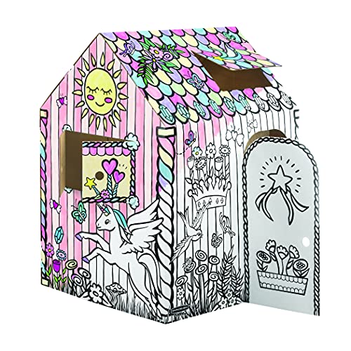 Bankers Box At Play Unicorn Playhouse, Cardboard Playhouse And Craft Activity For Kids