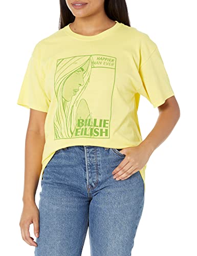 Billie Eilish Exclusive Official Pop Art Image T Shirt Yellow,Large