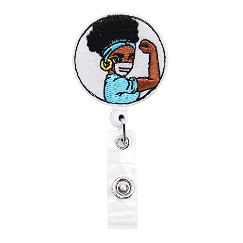 Black Girl Magic Black Nurse Power Badge Holder Girl Power Retractable Name Card Clip