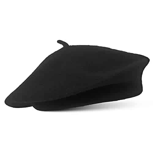 Chapeau Tribe Classic Stretchable Wool Black French Beret