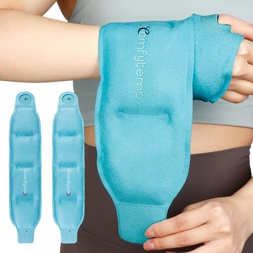 Comfytemp Wrist Ice Pack Wrap For Carpal Tunnel Relief, Packs, Gel Cold Packs For Hand Injuries Reusable, Hot Cold Compress Therapy Brace For Achilles Tendonitis, Tenosynovitis, Rheumatoid Arthritis