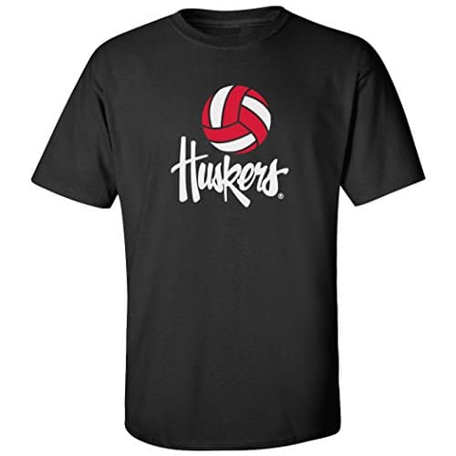 Cornborn Nebraska Huskers Tee Shirt   Nebraska Volleyball Legacy Script Huskers   Black   Medium