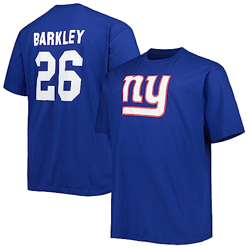 Fanatics Men'S Saquon Barkley Royal New York Giants Player Icon Name &Amp; Number T Shirt
