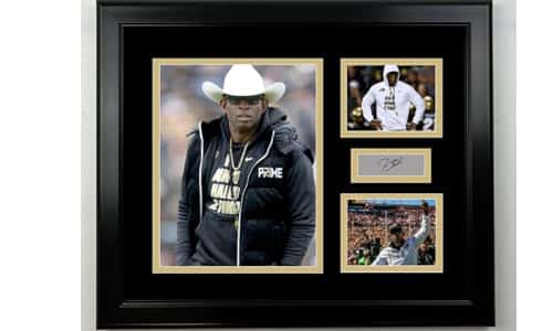 Framed Deion Sanders Coach Prime Colorado Buffaloes Facsimile Laser Engraved Signature Ncaa Football Xphoto Collage
