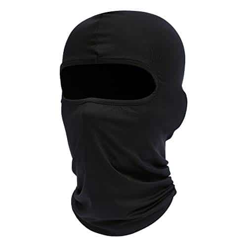 Fuinloth Balaclava Face Mask, Summer Cooling Neck Gaiter, Uv Protector Motorcycle Ski Scarf For Menwomen Black