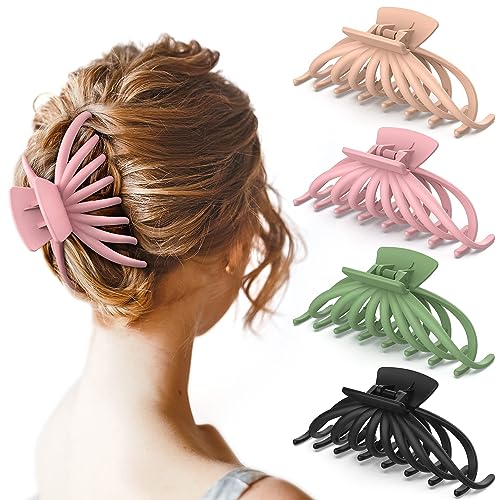 Hair Clips For Women   Opaul Matte Nonslip Large Hair Claw Clips For Thick And Thin Hair, Inch Strong Hold Big Hair Clips Fashion Hair Styling Accessories Christmas Gifts For Women Girls