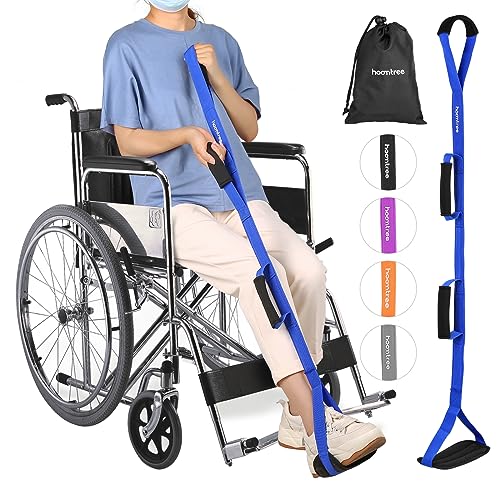 Inch Long Leg Lifter Strap With Padded Handgrips And Foot Loop,Rigid Leg Lifter Hip&Amp;Knee Replacement Surgery Recovery Kit,Mobility Aids Tool Foot Lifter Easily Get In And Out Of Bed,Car,Wheelchair