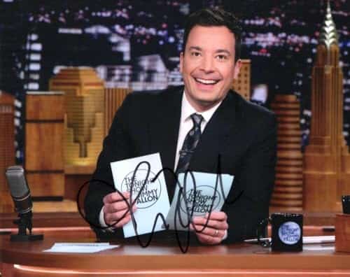 Jimmy Fallon Signed Autograph Xphoto H   Saturday Night Live Snl Alum Fever Pitch Taxi The Tonight Show Late Night Host