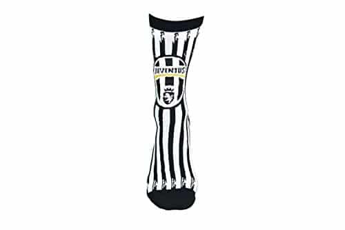 Maccabi Art Official Pair Juventus Fc Vertical Stripes Socks With Logo,