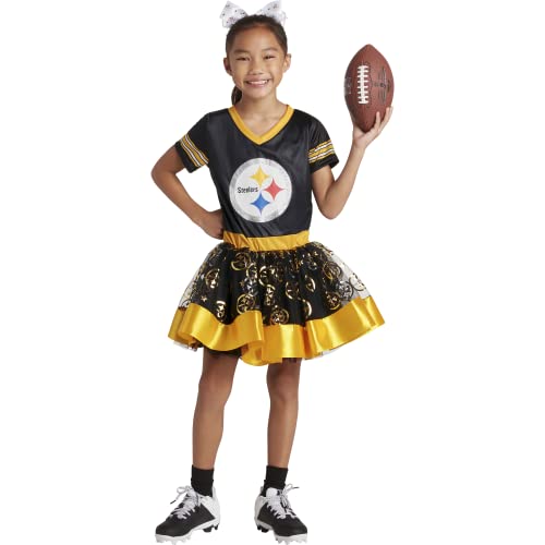Modern Hero Pittsburgh Steelers Girl'S Nfl Mvp Tailgate Tutu Dress Costume, Size Large