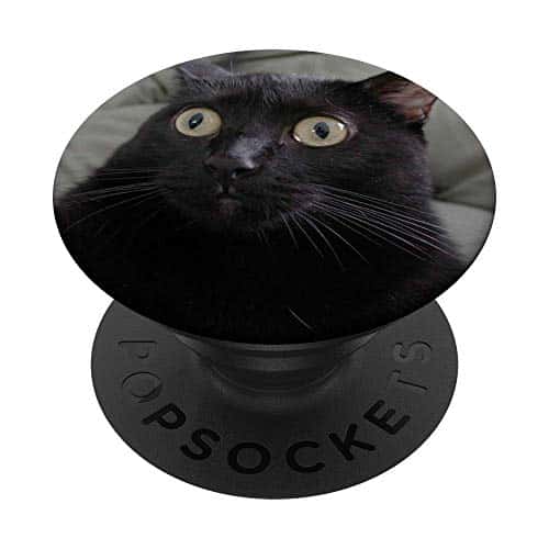 Meme Cat Shocked Animal Black Cat What Cool Picture Design Popsockets Grip And Stand For Phones And Tablets