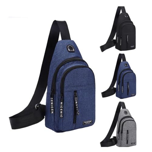 Multipurpose Strap Bag   Crossbody Backpack With Headphone Hole Hiking Backpack Shoulder Bag For Men &Amp; Women