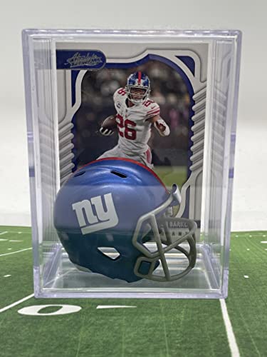 New York Giants Nfl Helmet Shadowbox Wsaquon Barkley Card