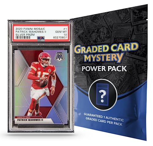 Psa Football Graded Card Mystery Pack +  Psa Graded Football Card + Sealed Pack Of Football Cards  Grade + Guaranteed  Contains One Graded Vintage, Rookie, Legend Or Current Star  By Zoo Packs