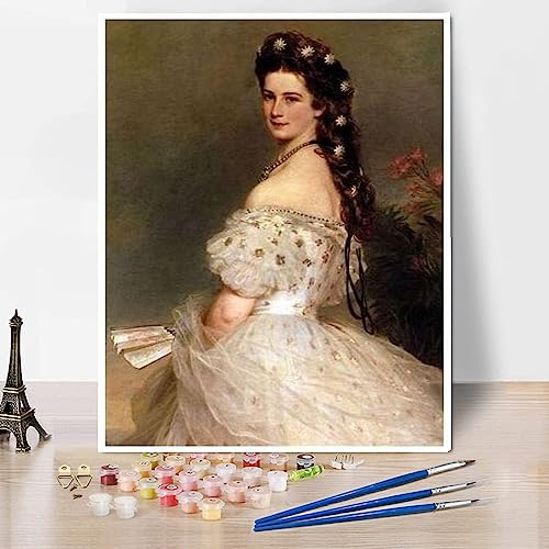 Paint By Numbers Kits For Adults And Kids Empress Elisabeth Of Austria In Dancing Dress Painting By Franz Xaver Winterhalter Diy Oil Painting Paint By Number Kits