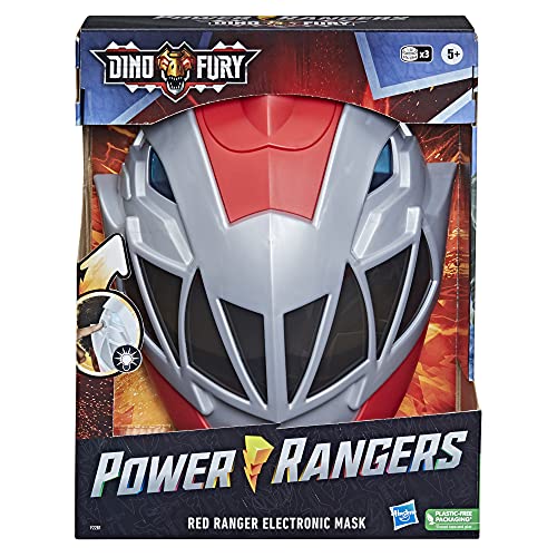 Power Rangers Dino Fury Red Ranger Electronic Mask Roleplay Toy For Costume And Dress Up Inspired By The Tv Show Ages And Up