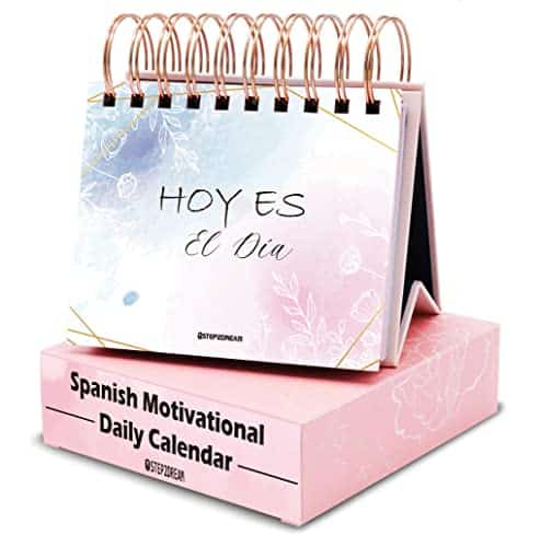 Spanish Motivational Gift For Women,Mom,Teacher  Daily Flip Calendar With Inspirational Spanish Affrimation Cards  Inspirational Desk Decor Office Decor