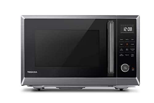 Toshiba Air Fryer Combo In Countertop Microwave Oven, Convection, Broil, Odor Removal, Mute Function, Position Memory Turntable With Cu.ft, Black Stainless Steel, Mlecsa(Bs)