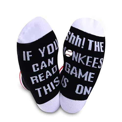 Tsotmo Pairs Baseball Socks Baseball Socks If You Can Read This The Game Is On Socks Gift For Bsaeball Team (Yank)