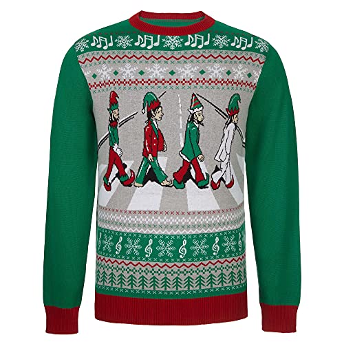 The Ugly Sweater Co. Ugly Christmas Sweater For Holiday Fun Tacky Unisex Design, Perfect Snug Fit Breathable Crewneck (Emerald, Large)