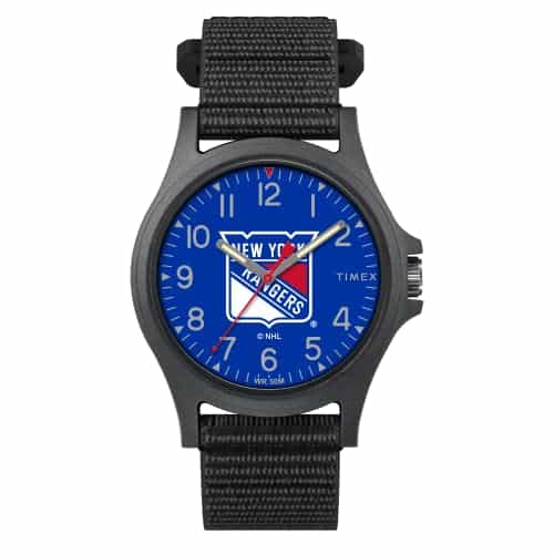 Timex Men'S Nhl Pride Mm Watch  New York Rangers With Black Fastwrap Strap