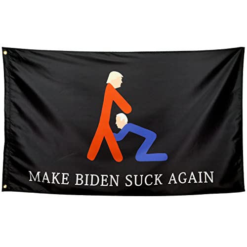 Zkflager Trump Fuck Biden Flag Anti Biden Sucks Flag Funny Political Fjb Flag Xft Republican Meme Flags Banner Outdoor Indoor College Dorm Room Guys Man Cave Frat Bedroom
