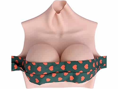 Zilasegy Silicone Breast Plates False Breasts Fake Boobs Tits D Cup For Transgender Drag Queen Crossdressing Cosplay