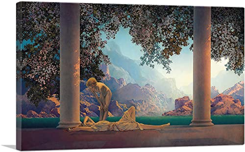 Artcanvas Daybreak Canvas Art Print Stretched Framed Painting Picture Poster Giclee Wall Decor By Maxfield Parrish   X (Deep)