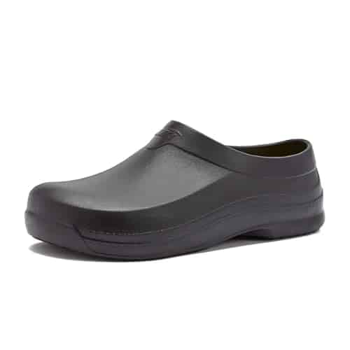 Avia Flame Men'S Clogs, Slip Resistant Shoes For Men Food Service, Non Slip Restaurant And Chef Shoes Men Slip Resistant For Kitchen Work Or Nursing   Black, Edium