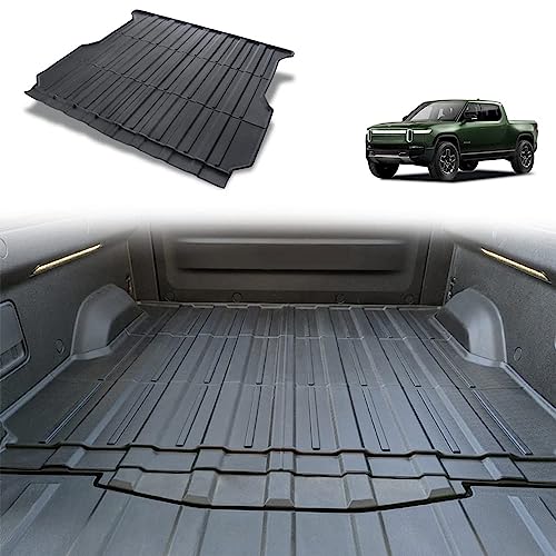 Bestevmod For Rivian Rt Truck Bed Mat Liner Foldable Accessories Pickup Heavyweight Bed Mat All Weather Protection Compatible With Rivian Rt Accessories