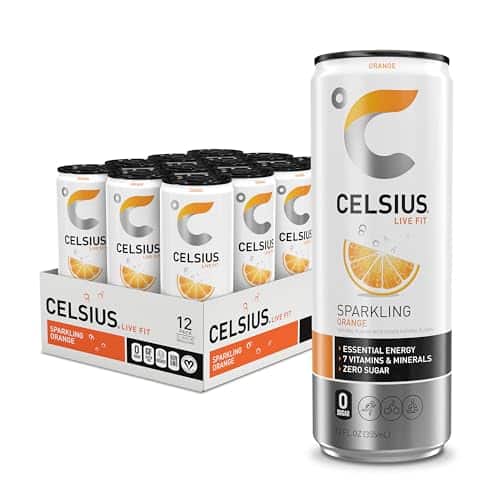 Celsius Sparkling Orange, Functional Essential Energy Drink Fl Oz (Pack Of )