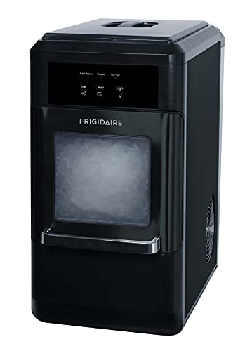 Frigidaire Eficcountertop Crunchy Chewable Nugget Ice Maker, Lbs Per Day, Auto Self Cleaning, Black Stainless