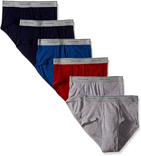 Fruit Of The Loom Men'S Fashion Brief (Pack Of ), Solids, Large
