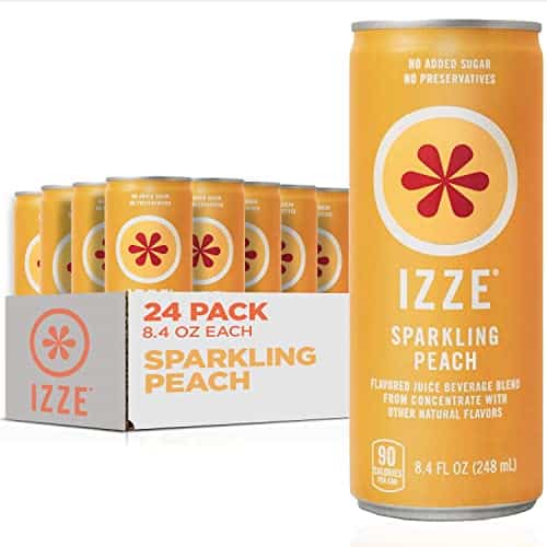 Izze Sparkling Juice, Peach, No Added Sugars, No Preservatives, Non Gmo, Fl Oz Can (Pack Of )