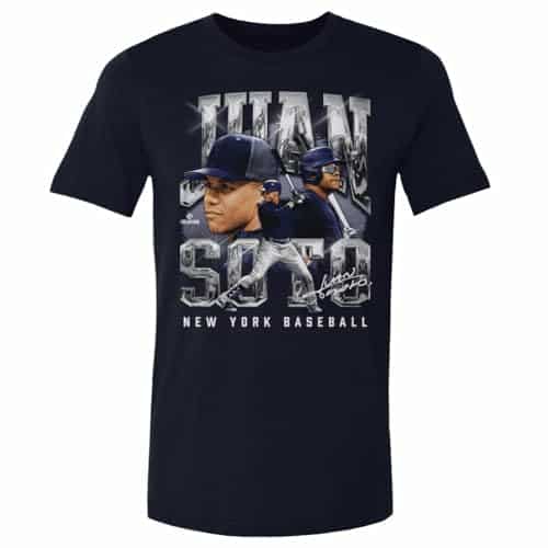 Juan Soto Shirt (Cotton, Large, True Navy)   Juan Soto New York Vintage Wht