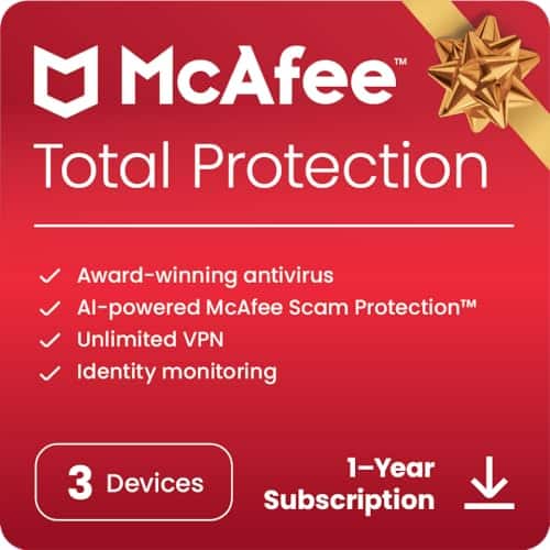 Mcafee Total Protection Ready  Device  Cybersecurity Software Includes Antivirus, Secure Vpn, Password Manager, Dark Web Monitoring  Download