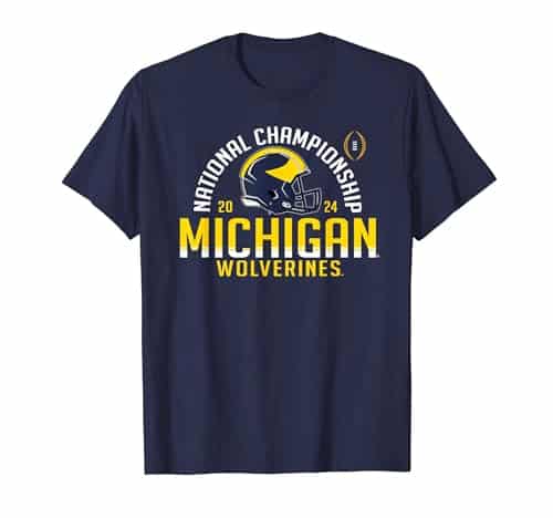 Michigan Wolverines Cfp National Championship Arch Navy T Shirt