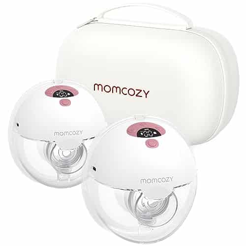 Momcozy Breast Pump Hands Free, Wearable Breast Pump Of Baby Mouth Double Sealed Flange With Odes &Amp; Levels, Electric Breast Pump Portable   Mm, Pack Cozy Red
