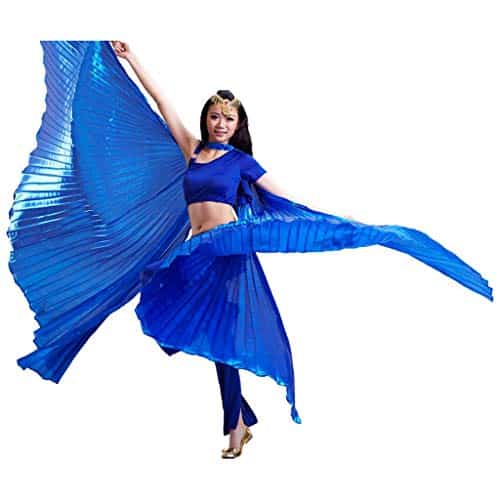Pilot Trade Clothing Trade Co.,Ltd Wuchieal Women'S Egyptian Egypt Belly Dance Costume Bifurcate Isis Wings Navy Blue