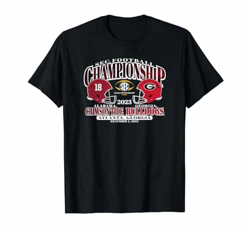 Sec Championship Alabama V Georgia Football Black T Shirt