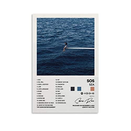 Sza   Sos Album Cover Canvas Posters For Room Aesthetic Gift Unframexinch(Xcm)