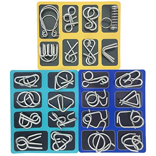 Set Of Etal Puzzles Brain Teasers For Adults Bent Nail Puzzle Chinese Brain Toys For Dementia Patients By Kvvdi