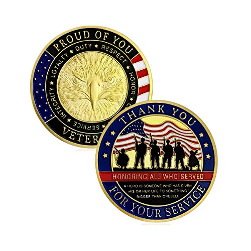 Thank You For Your Service Military Veterans Challenge Coin Appreciation Gift