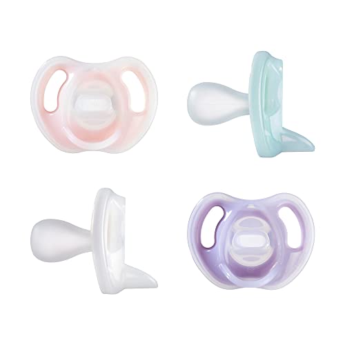 Tommee Tippee Ultra Light Silicone Pacifier, Symmetrical One Piece Design, Bpa Free Silicone Binkies, Onths, Pack Of Pacifiers