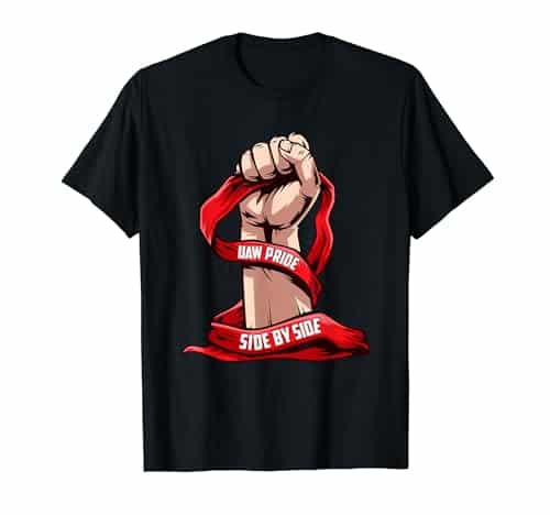 Uaw Strike Red Tee United Auto Workers Picket Sign T Shirt